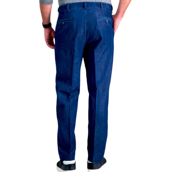 NWT 38 Haggar Flat Front Classic Fit Denim pants - Picture 2 of 12